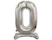 1207-3646 К ЦИФРА 0 30" Silver на подставке	