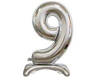 1207-3655 К ЦИФРА 9 30" Silver на подставке	
