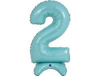 1207-4266 Г ЦИФРА 2 25" Pastel Blue на подставке	