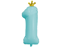 1207-4723 Р ЦИФРА 1 32" С короной Aquamarine