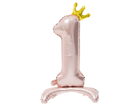 1207-5775 К ЦИФРА 1 32" Pink на подставке Корона
