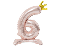 1207-5780 К ЦИФРА 6 32" Pink на подставке Корона