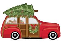 1207-6312 А ФИГУРА/P35 Машина с елкой