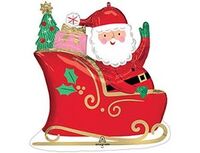 1207-6301 А ФИГУРА/P35 Санта с подарками на санях