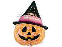 1207-6501 Б ФИГУРА HAPPY HALLOWEEN Тыква в колпаке