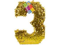 1507-1715 Пиньята Цифра 3 Золото