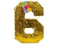 1507-1718 Пиньята Цифра 6 Золото