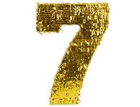 1507-1719 Пиньята Цифра 7 Золото