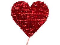 1507-1761 Пиньята Сердце красное с лентами