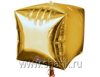 1209-0035 А 3D КУБ 15" Б/РИС Металлик Gold