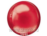 1209-0039 А 3D СФЕРА Б/РИС 16" Металлик Red