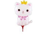  1206-1543 К М/ФИГУРА Котик белый корона на палочке 