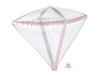 1209-0334 А 3D АЛМАЗ Б/РИС 17" Прозрачный RoseGold	