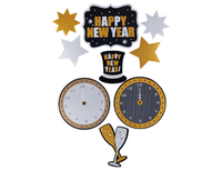 1505-1000 Баннер-комплект HNY Голливуд блеск 9шт/А
