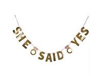 1505-1375 Гирлянда-буквы SHE SAID YES блеск 3,6м/A