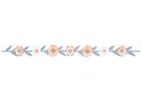 1505-2331 Гирлянда Цветы rose gold 190см/А