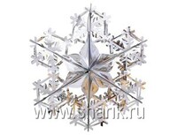 1410-0417 Фигура Снежинка №2 фольг сереб 90см/G
