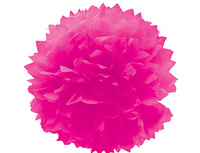 1412-0070 Помпон бумажный ярко-розовый 40см/G	