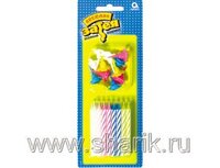 1502-0181 Свечи д/торта с подст 6см 24шт/A	