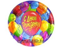 1502-0521 Тарелка С ДР Шары 17см 8шт/A
