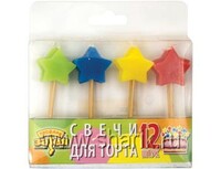 1502-0841 Свечи д/торта на пиках Звезда 12шт/A	