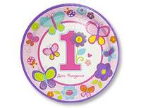 1502-3424 Тарелка 1-й ДР Девочка 23см 8шт/A