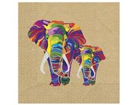 1502-4209 Салфетка Слон Радужный 33см 20шт/Р