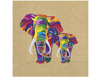1502-4360 Салфетка ЭКО Слон Радужный 33см 20шт/P
