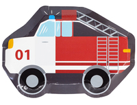 1502-4671 Тарелка фигур Пожарная Машина 25см 6шт/G