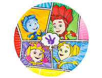 1502-4946 Тарелка бум Фиксики Комиксы 23см 6шт/G