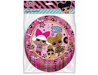 1502-4967 Набор тарелок куклы ЛОЛ паттерн 18см 6шт