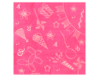 1502-4999 Салфетка Неон Party розовая 33см 12шт/G