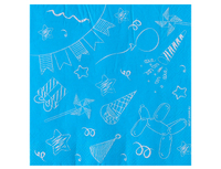 1502-5000 Салфетка Неон Party голубая 33см 12шт/G