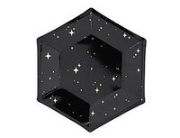 1502-5117 Тарелка Black&Gold Искры 20см 6шт/PD