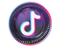 1502-5275 Тарелка бум Блогер Party 17см 6шт/G