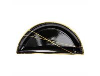 1502-5338 Тарелка Black&Gold Линии 21х10см 6шт/PD