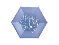 1502-5545 Тарелка Happy B'day! синяя 20см 6шт/PD