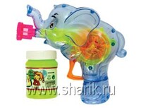 1504-0278 Игрушка с мыл пузырями Слоник светящ/G	