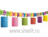 1505-0527 Гирлянда Фонарики Гибискус 3,04м/А