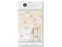1505-1170 Гирлянда Круги White блеск 2,1м 6шт/A