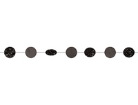 1505-1220 Гирлянда Круги Black блеск 2,1м 6шт/A