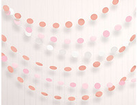 1505-1733 Гирлянда Круги RoseGold/Blush 2,1м 6шт/A