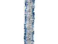 1505-2176 Гирлянда Мишура серебро/синий 10см 2м	