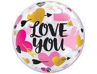 1202-3148 П BUBBLE 22" ILY Сердца со стрелами