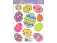 1507-1341 Наклейка н/окно Яйцо Пасхаль блеск 11штА