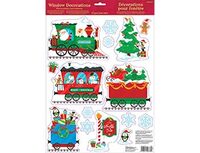 1507-1422 Наклейка н/окно НГ Паровозик 15шт/A