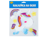 1507-1824 Наклейка гелевая на окно Единорог/G