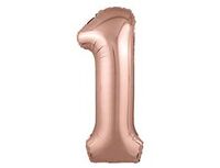 1207-4892 Р ЦИФРА 1 40" Металлик Rose Gold