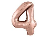 1207-4895 Р ЦИФРА 4 40" Металлик Rose Gold
