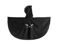 1508-0702 Накидка с капюшоном Кошка черная/G